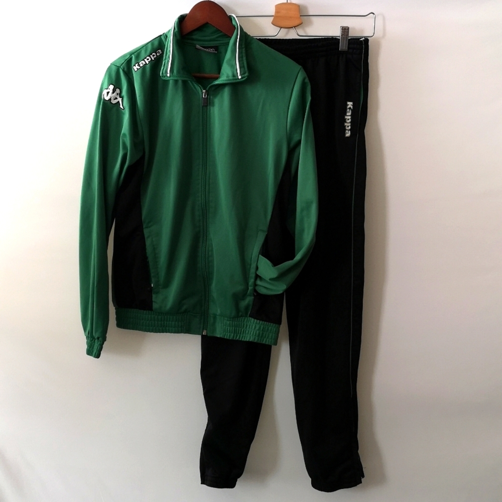Youth Kappa Tracksuit, Green and Black in Like-new* Condition, Size 14 / 164cm